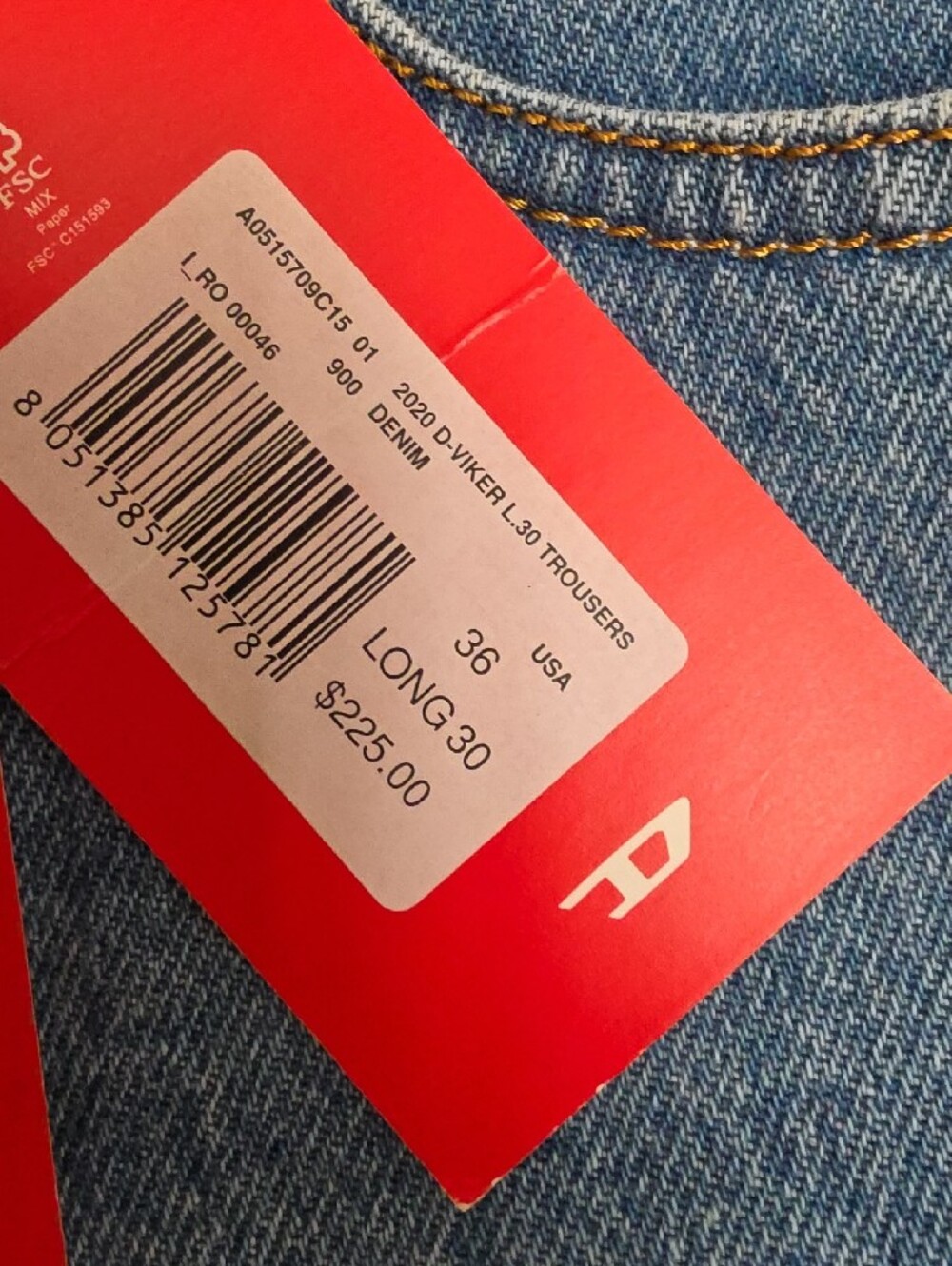 Diesel Viker Straight-Leg Jeans - New - Picture 5 of 7